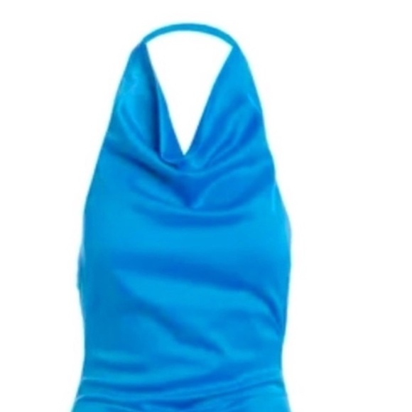 Naked Wardrobe Flossy-Glossy Silky Halter Mini Short Dress, Size XS, NWOT - Picture 5 of 10